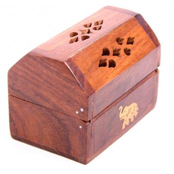 Räucherkegelhalter mini Elefant Sheesham Holz